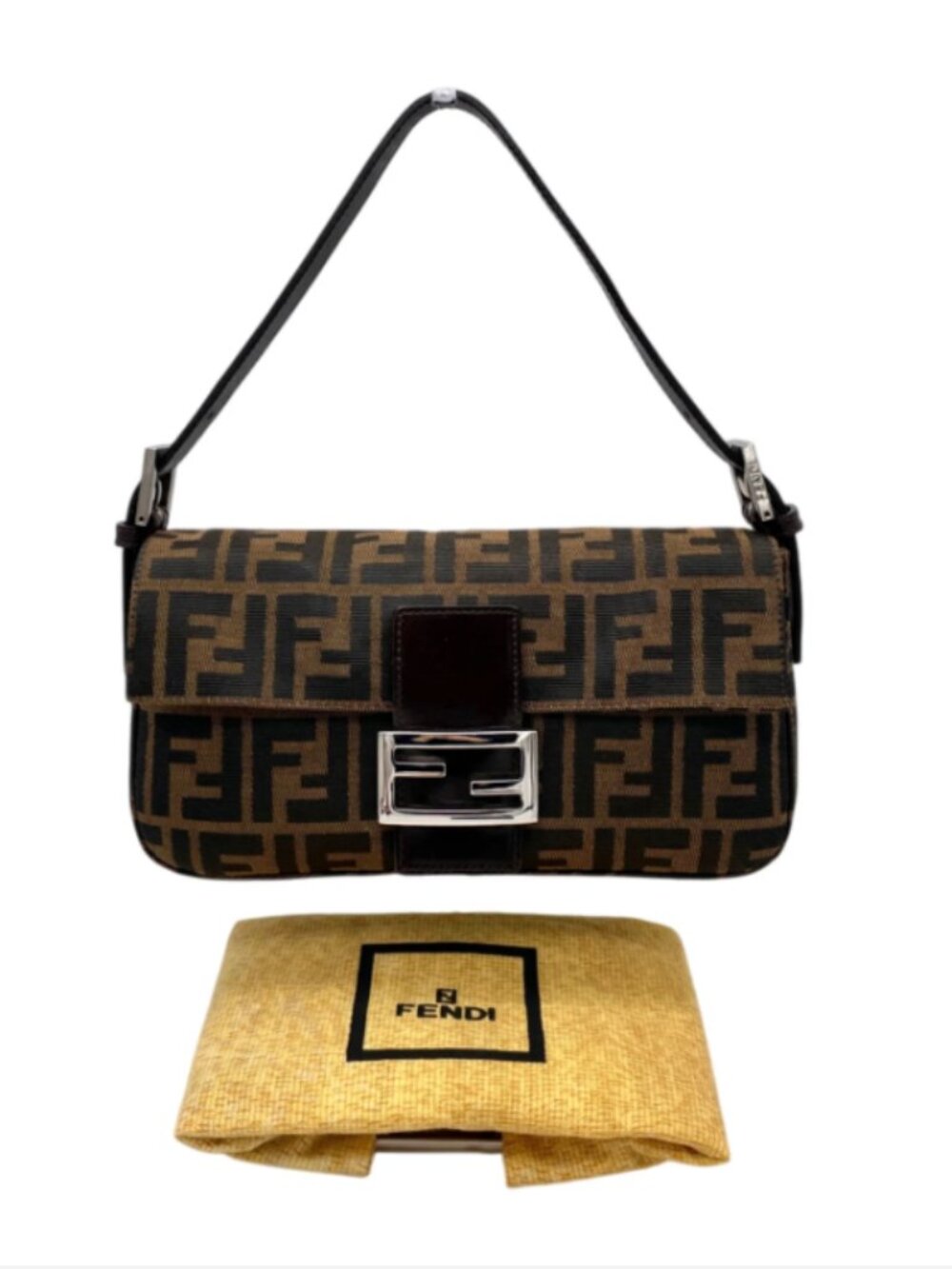 Fendi Zucca Canvas Mama Baguette
